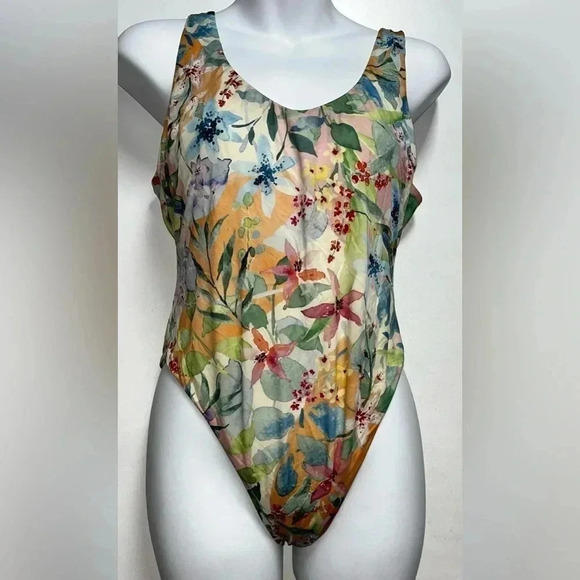 Source Unknown Other - Women's one-piece swimsuit (garden)